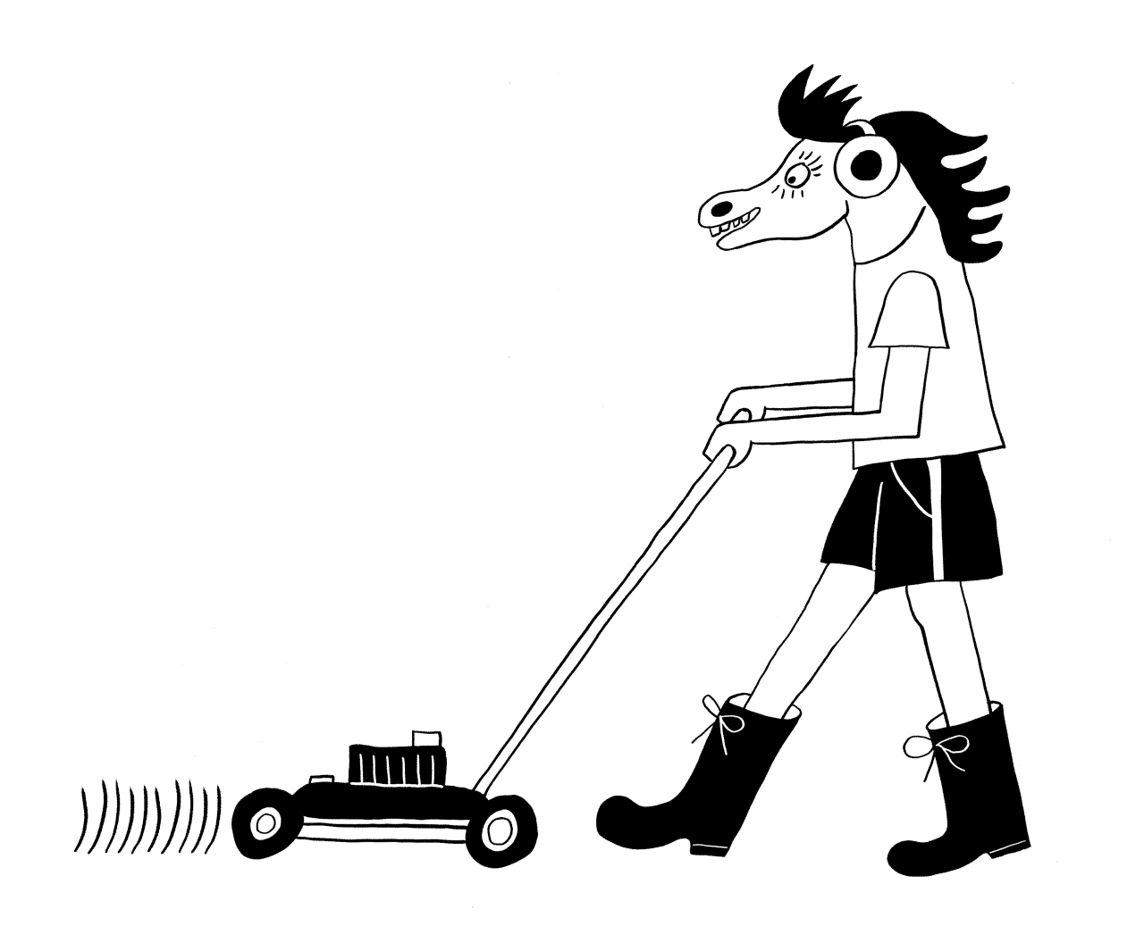 Illustration av en sommarjobbare