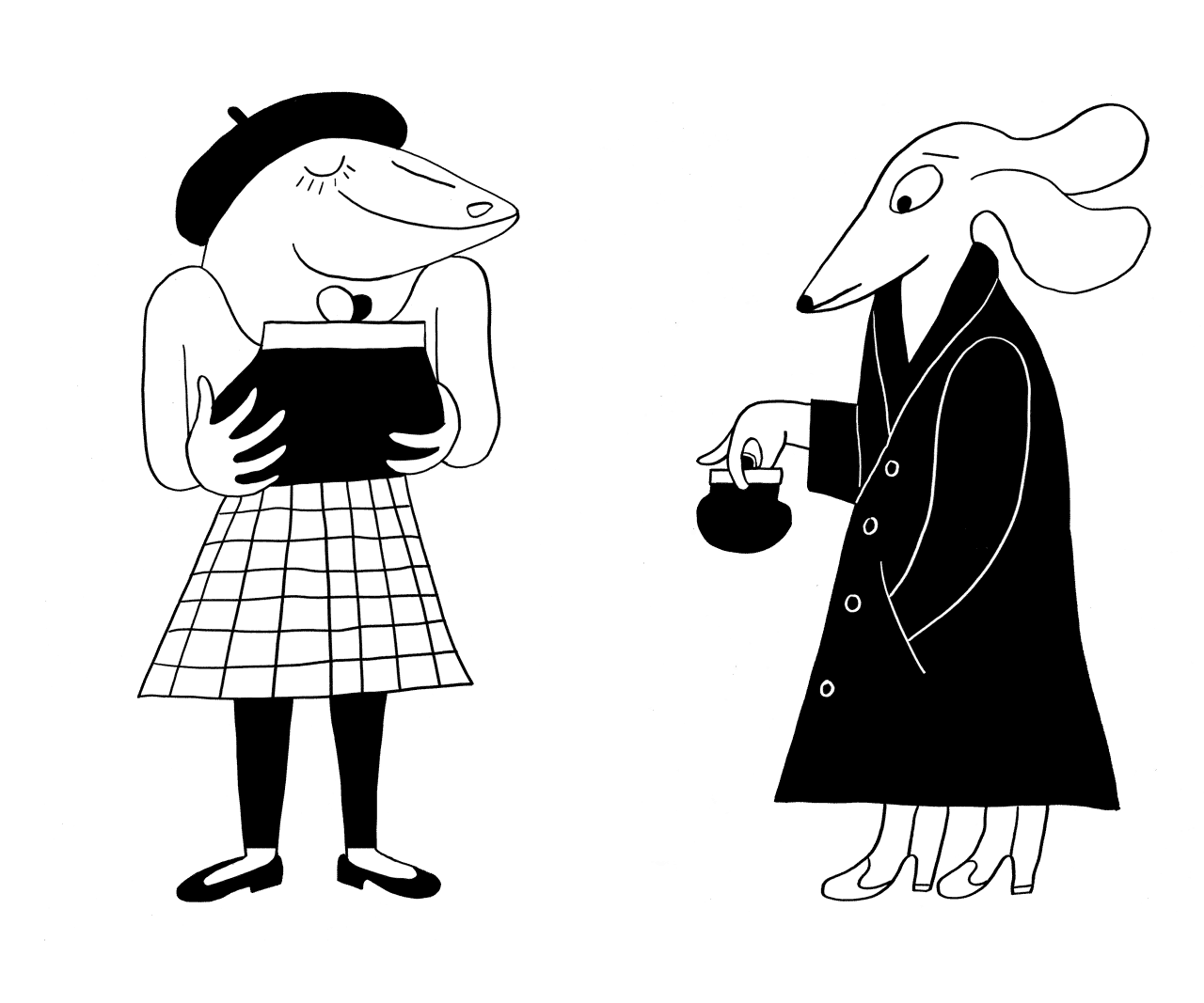 Illustration av två personer med olika löner